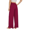 image:imageWiWi Womens Casual Wide Leg Palazzo Pants Comfy Lounge Pajama Bottoms Viscose from Bamboo Yoga Sweatpants SXXLFwine