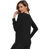 image:imageWiWi Womens Long Raglan Sleeve Tops Casual Viscose from Bamboo Loungewear Crew Neck Tunic Tops Soft Women Shirt SXXLAblack