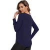 image:imageWiWi Womens Long Raglan Sleeve Tops Casual Viscose from Bamboo Loungewear Crew Neck Tunic Tops Soft Women Shirt SXXLAnavy Blue