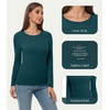 image:imageWiWi Womens Long Raglan Sleeve Tops Casual Viscose from Bamboo Loungewear Crew Neck Tunic Tops Soft Women Shirt SXXLBdeep Teal