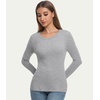 image:imageWiWi Womens Long Raglan Sleeve Tops Casual Viscose from Bamboo Loungewear Crew Neck Tunic Tops Soft Women Shirt SXXLBheather Grey