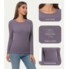 image:imageWiWi Womens Long Raglan Sleeve Tops Casual Viscose from Bamboo Loungewear Crew Neck Tunic Tops Soft Women Shirt SXXLBpurplish Grey