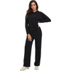 image:imageWiWi Womens Longsleve Set Soft Comfortable amp Breathable Fabric for Ultimate Sleep Experience SXXLAblack
