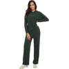 image:imageWiWi Womens Longsleve Set Soft Comfortable amp Breathable Fabric for Ultimate Sleep Experience SXXLAdark Fence Green