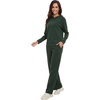 image:imageWiWi Womens Longsleve Set Soft Comfortable amp Breathable Fabric for Ultimate Sleep Experience SXXLAdark Fence Green
