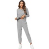 image:imageWiWi Womens Longsleve Set Soft Comfortable amp Breathable Fabric for Ultimate Sleep Experience SXXLBheather Grey