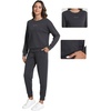 image:imageWiWi Womens Longsleve Set Soft Comfortable amp Breathable Fabric for Ultimate Sleep Experience SXXLCcharcoal