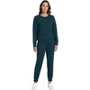image:imageWiWi Womens Longsleve Set Soft Comfortable amp Breathable Fabric for Ultimate Sleep Experience SXXLCdeep Teal