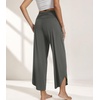 image:imageWiWi Womens Lounge Pants Wide Leg Yoga Bottoms Soft High Waist Sweatpants with Pockets Viscose from Bamboo SXXLCharcoal