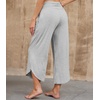image:imageWiWi Womens Lounge Pants Wide Leg Yoga Bottoms Soft High Waist Sweatpants with Pockets Viscose from Bamboo SXXLLight Heather Grey
