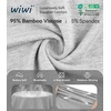 image:imageWiWi Womens Lounge Pants Wide Leg Yoga Bottoms Soft High Waist Sweatpants with Pockets Viscose from Bamboo SXXLLight Heather Grey