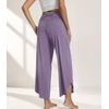 image:imageWiWi Womens Lounge Pants Wide Leg Yoga Bottoms Soft High Waist Sweatpants with Pockets Viscose from Bamboo SXXLViolet