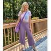 image:imageWiWi Womens Lounge Pants Wide Leg Yoga Bottoms Soft High Waist Sweatpants with Pockets Viscose from Bamboo SXXLViolet