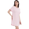 image:imageWiWi Womens Nightgowns Soft Nightgown Sleepwear Summer Viscose from Bamboo Nightshirt Pajama Night Shirts SXXLApink