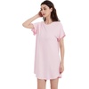image:imageWiWi Womens Nightgowns Soft Nightgown Sleepwear Summer Viscose from Bamboo Nightshirt Pajama Night Shirts SXXLApink