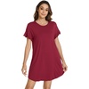 image:imageWiWi Womens Nightgowns Soft Nightgown Sleepwear Summer Viscose from Bamboo Nightshirt Pajama Night Shirts SXXLAwine