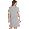 image:imageWiWi Womens Nightgowns Soft Nightgown Sleepwear Summer Viscose from Bamboo Nightshirt Pajama Night Shirts SXXLBheather Grey