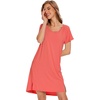 image:imageWiWi Womens Nightgowns Soft Nightgown Sleepwear Summer Viscose from Bamboo Nightshirt Pajama Night Shirts SXXLDcoral