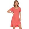 image:imageWiWi Womens Nightgowns Soft Nightgown Sleepwear Summer Viscose from Bamboo Nightshirt Pajama Night Shirts SXXLDcoral