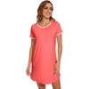 image:imageWiWi Womens Nightgowns Soft Nightgown Sleepwear Summer Viscose from Bamboo Nightshirt Pajama Night Shirts SXXLEcoral