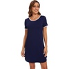image:imageWiWi Womens Nightgowns Soft Nightgown Sleepwear Summer Viscose from Bamboo Nightshirt Pajama Night Shirts SXXLEnavy