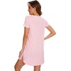 image:imageWiWi Womens Nightgowns Soft Nightgown Sleepwear Summer Viscose from Bamboo Nightshirt Pajama Night Shirts SXXLEpink