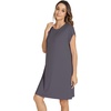 image:imageWiWi Womens Nightgowns Soft Nightgown Sleepwear Summer Viscose from Bamboo Nightshirt Pajama Night Shirts SXXLFdark Grey