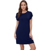 image:imageWiWi Womens Nightgowns Soft Nightgown Sleepwear Summer Viscose from Bamboo Nightshirt Pajama Night Shirts SXXLFnavy