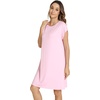 image:imageWiWi Womens Nightgowns Soft Nightgown Sleepwear Summer Viscose from Bamboo Nightshirt Pajama Night Shirts SXXLFpink
