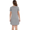 image:imageWiWi Womens Nightgowns Soft Nightgown Sleepwear Summer Viscose from Bamboo Nightshirt Pajama Night Shirts SXXLGheather Grey