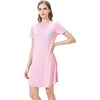 image:imageWiWi Womens Nightgowns Soft Nightgown Sleepwear Summer Viscose from Bamboo Nightshirt Pajama Night Shirts SXXLGpink