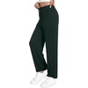 image:imageWiWi Womens Sweatpants Loose Casual Lounge Work Pants Lightweight Yoga Pant with Pockets SXXLAdark Fence Green