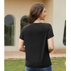 image:imageWiWi Womens TShirt Soft Short Sleeve Pullover Tops Casual Crew Neck Basic Tee T Shirt SXXLStylea Black