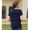 image:imageWiWi Womens TShirt Soft Short Sleeve Pullover Tops Casual Crew Neck Basic Tee T Shirt SXXLStylea Dark Navy