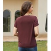 image:imageWiWi Womens TShirt Soft Short Sleeve Pullover Tops Casual Crew Neck Basic Tee T Shirt SXXLStylea Deep Brownish Red