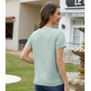 image:imageWiWi Womens TShirt Soft Short Sleeve Pullover Tops Casual Crew Neck Basic Tee T Shirt SXXLStylea Dusty Aqua