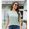 image:imageWiWi Womens TShirt Soft Short Sleeve Pullover Tops Casual Crew Neck Basic Tee T Shirt SXXLStylea Dusty Aqua
