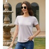 image:imageWiWi Womens TShirt Soft Short Sleeve Pullover Tops Casual Crew Neck Basic Tee T Shirt SXXLStylea Grayish White