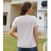 image:imageWiWi Womens TShirt Soft Short Sleeve Pullover Tops Casual Crew Neck Basic Tee T Shirt SXXLStylea Grayish White