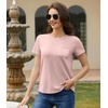 image:imageWiWi Womens TShirt Soft Short Sleeve Pullover Tops Casual Crew Neck Basic Tee T Shirt SXXLStylea Smoky Pink