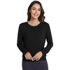 image:imageWiWi Womens TShirt Soft Short Sleeve Pullover Tops Casual Crew Neck Basic Tee T Shirt SXXLStyleb Black