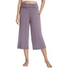 image:imageWiWi Womens Yoga Pants Comfy Casual Capri Bottoms with Pockets Sweatpants Wide Leg Capris Lounge Pant SXXLViolet