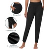 image:imageWiWi Womens Yoga Pants Viscose Bamboo Cooling High Waist Joggers Sweatpants Super Soft Lounge Bottoms with Pockets SXXLBlack