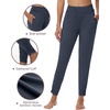 image:imageWiWi Womens Yoga Pants Viscose Bamboo Cooling High Waist Joggers Sweatpants Super Soft Lounge Bottoms with Pockets SXXLMidnight Blue