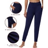 image:imageWiWi Womens Yoga Pants Viscose Bamboo Cooling High Waist Joggers Sweatpants Super Soft Lounge Bottoms with Pockets SXXLNavy