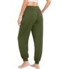 image:imageWiWi Womens Yoga Pants Viscose from Bamboo Stretchy Joggers Pant Comfy Lounge Bottoms Pajama Soft Breathable Cooling SXXLArmy Green