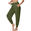 image:imageWiWi Womens Yoga Pants Viscose from Bamboo Stretchy Joggers Pant Comfy Lounge Bottoms Pajama Soft Breathable Cooling SXXLArmy Green