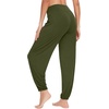 image:imageWiWi Womens Yoga Pants Viscose from Bamboo Stretchy Joggers Pant Comfy Lounge Bottoms Pajama Soft Breathable Cooling SXXLArmy Green