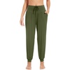 image:imageWiWi Womens Yoga Pants Viscose from Bamboo Stretchy Joggers Pant Comfy Lounge Bottoms Pajama Soft Breathable Cooling SXXLArmy Green