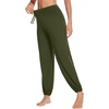 image:imageWiWi Womens Yoga Pants Viscose from Bamboo Stretchy Joggers Pant Comfy Lounge Bottoms Pajama Soft Breathable Cooling SXXLArmy Green